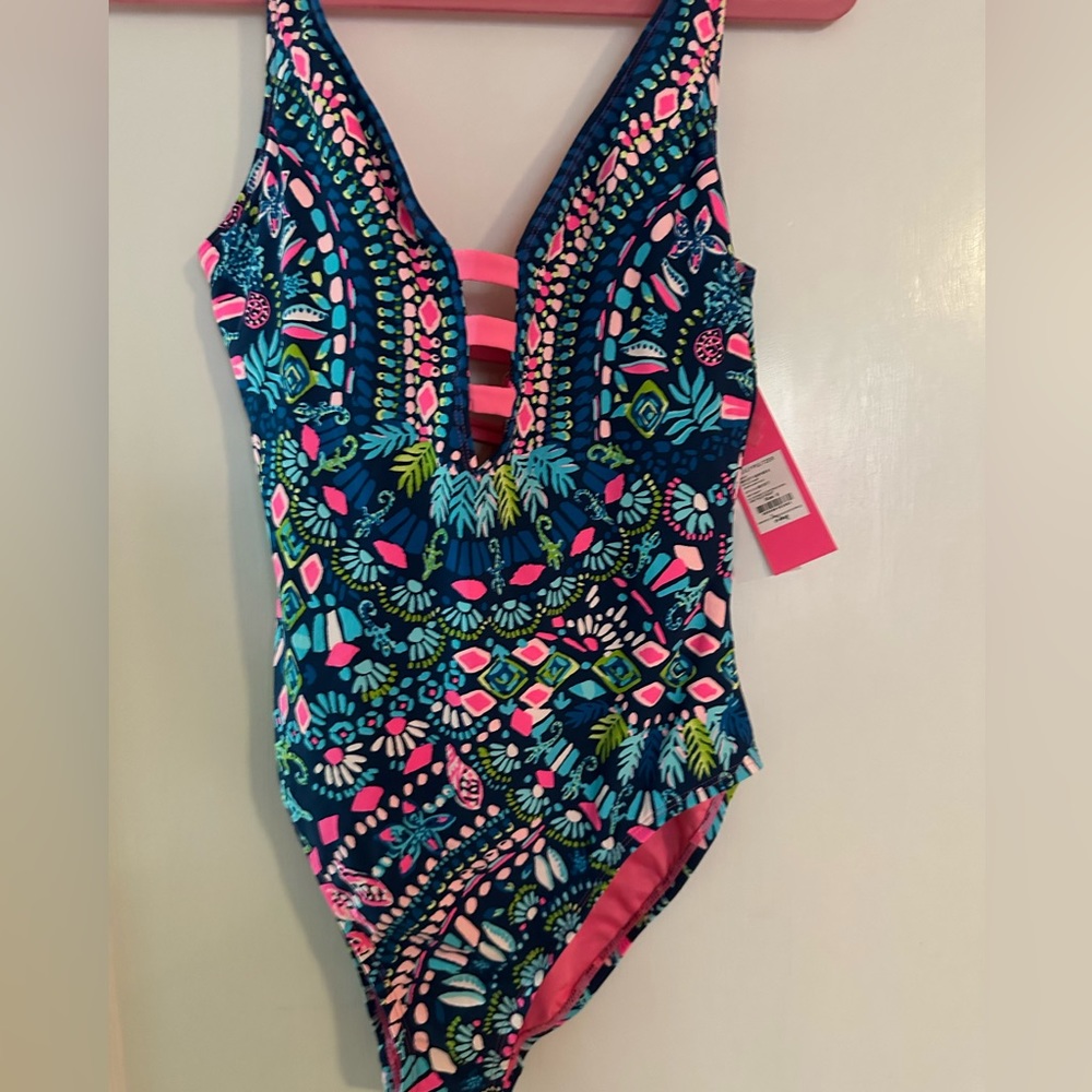 Lilly Pulitzer Inky Navy Glow & Flow swimsuit